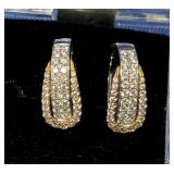 18K Diamond Earrings 5.3 gr approx 1 ct TW