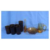 Amber Glasses, Vase, Mug, Bowl