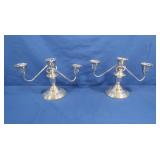 Weighted Sterling Candelabras