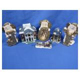 Ceramic Joy Candlestick Holders (1 cracked),