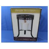 Bright Treasures Brass & Glass Candle Holder