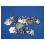 Sterling Charm Bracelet&Charms(charms mostly