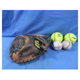 Mizuno Baseball Glove, Softballs & Baseballs