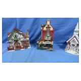 Various Santa Figures & Music Box-Porcelain &