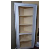 Corner Cabinet-painted wood, no doors