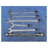 5 Snap-on Combination Wrenches & Socket