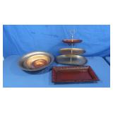 Southern Living Glass Serving Bowls & Tiered Tray