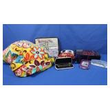 Vera Bradley Glasses, Cases, Beaded Ring Box,