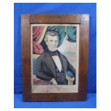 Antique Nathaniel Currier Hand Colored Framed