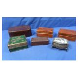 Vintage Jewelry Boxes-Metal, Wood