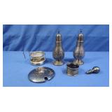 Silverplate S&P, Tea Strainer & more