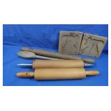 Wooden Molds, Rolling Pins, Wooden Spoon