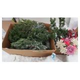 4 Live Pine Wreaths w/Pinecones, 2 Silk Pine Swags