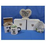 Best Dog Dad Coffee Mug, 3 Dog Memorial Stones,