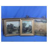 6 Framed Vintage/Antique Paintings