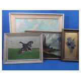 4 Paintings-all Framed