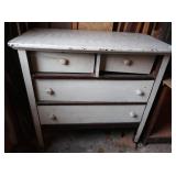 4-drawer Wooden Dresser 34Wx17Dx35"H