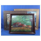 3 Framed Paintings on Artist Board