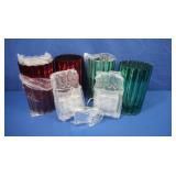 NIB Red & Green LED Candle Holders