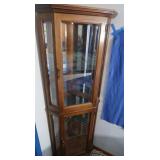 Corner Cabinet Curio-Lighted, 1 pc 28x20x76"