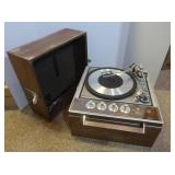 Vintage GE Record Player w/Speakers (works-plug