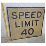 Speed limit 40 sign