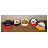 5 older new hats - rangers, Red Sox, hockey, etc