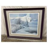 Framed Polar Bear print Fernandez *signed and #