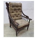 Oak spindle back Morris chair