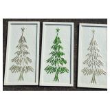 3 pc Glitter Tree on tin pictures. 23.5" x