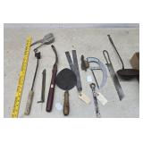 Tools - brand, number stamp, filters, wrench