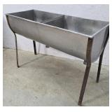 Double stainless steel wash tub 48"19"34"