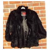 Paris Blues black faux fur jacket, size M. Good