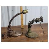 2 industrial lamps - 1 signed Rodale