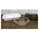 3 pc Pyrex & corningware dishes