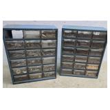 2 Parts Cabinets With Contents, Screws, Nails,