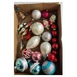 Vintage Christmas bulbs clip on birds and more