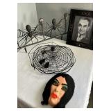 Vintage Halloween mask and Halloween stuff