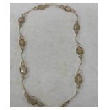 14k Necklace With Crystal Beads *marked 585