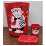 3pc retro Christmas bathroom set