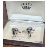 Pair Swank outboard motor cufflinks