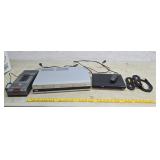 Phillips Blue Ray player, Sony VHS/DVD player,