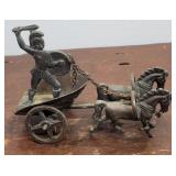 Cast Roman Chariot with horses