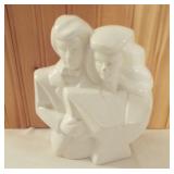 Art Deco style porcelain couple statue 8" tall.