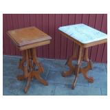 2 Antique Victorian Side Tables No Chips or