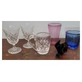 Pretty glassware - Bill Healey goblets, Waterford