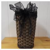 Early wicker & metal basket. Florist basket?