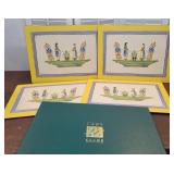 Set 4 Quimper France - placemats - original box -