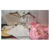 Box linens, scarves, clothespin bag, Jamaica