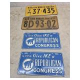 Ny worlds fair plates, 1954 give Ike a Republican